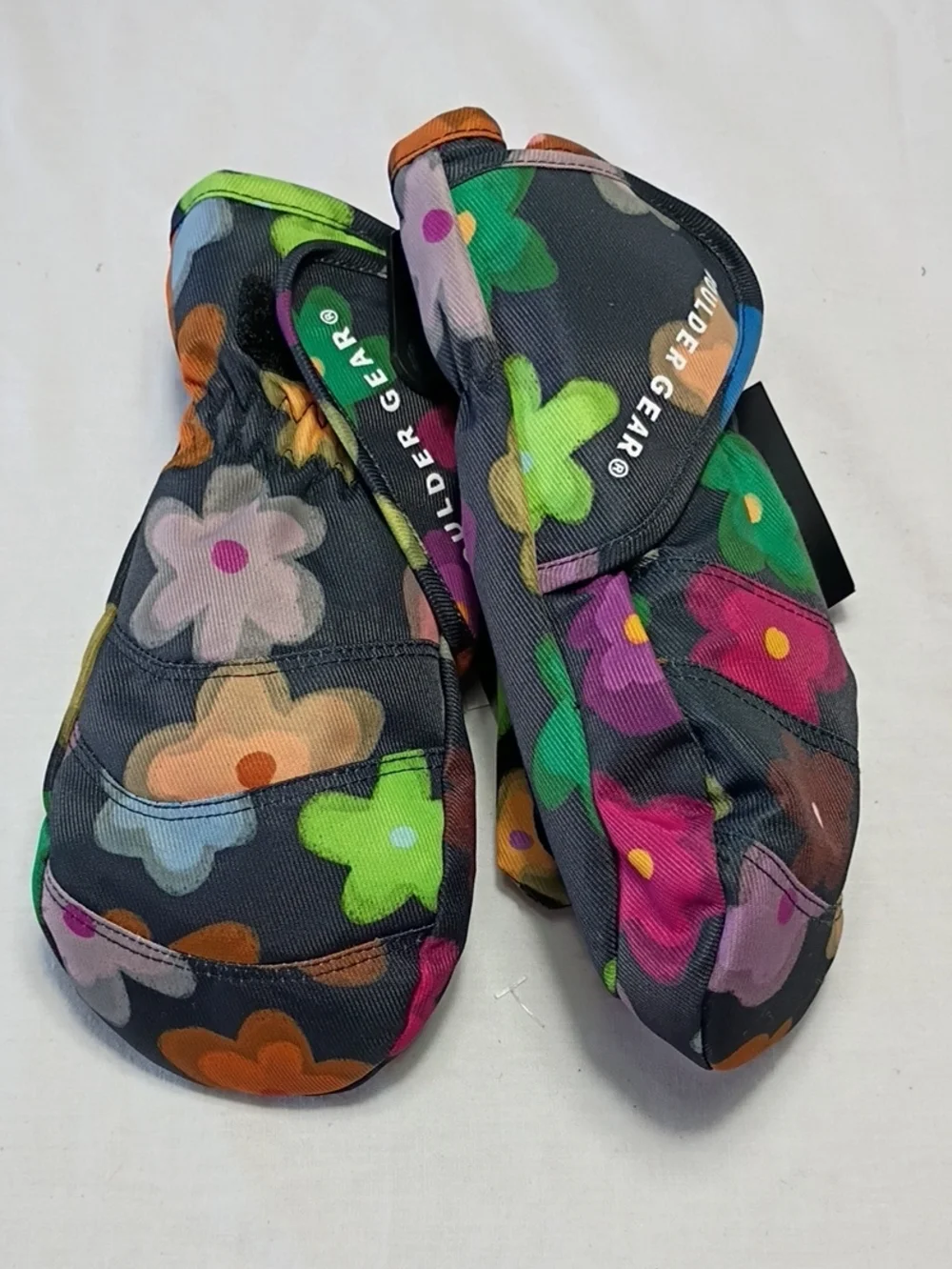NWT Boulder Gear Toddler Girls Large Flurry Chalk Floral Print Mittens Winter